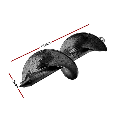 Garden Auger Power Earth Post Hole Digger Planter Drill Bit 75x175mm