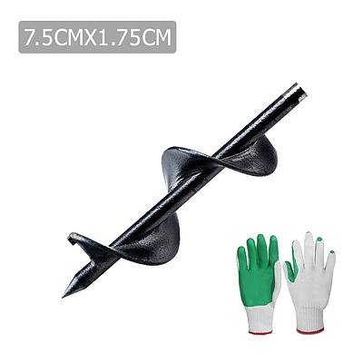 Garden Auger Power Earth Post Hole Digger Planter Drill Bit 75x175mm