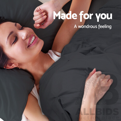 Giselle Bedding Queen Size Classic Quilt Cover Set - Black - Free Shipping