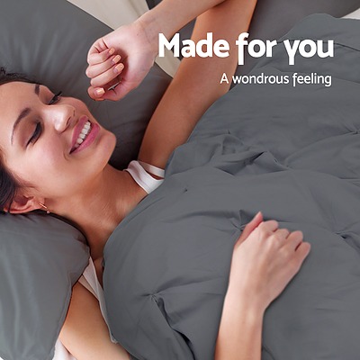 Super King Size Classic Quilt Cover Set - Charcoal - Brand New - Free Shipping