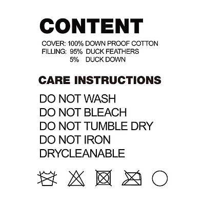 King Size Light Weight Duck Down Quilt Cover - Free Shipping