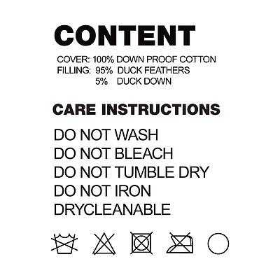 Super King Size Light Weight Duck Down Quilt Cover - Free Shipping