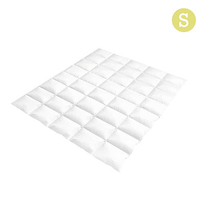Single Size Duck Down Quilt Cover - White - Free Shipping