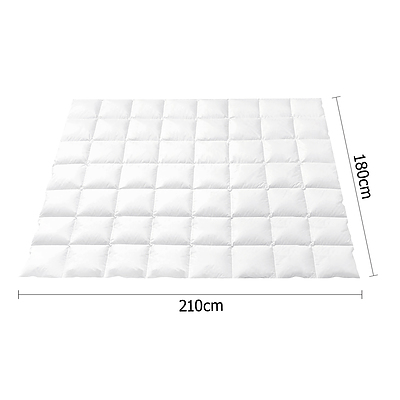 Double Size Goose Down Quilt - White - Free Shipping
