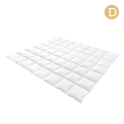 Double Size Goose Down Quilt - White - Free Shipping