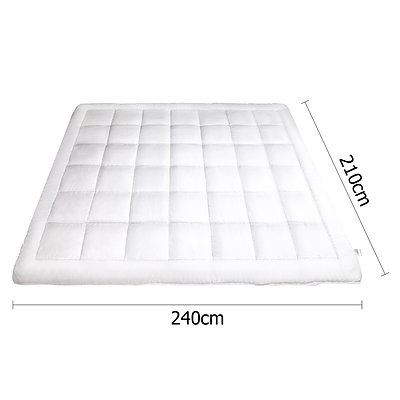 King Size Microfibre Quilt - White - Free Shipping