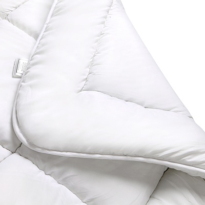King Size Microfibre Quilt - White - Free Shipping