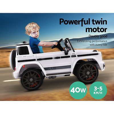 Kids Ride On Car Electric AMG G63 Licensed Remote Cars 12V White - Brand New - Free Shipping
