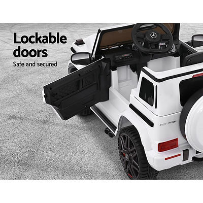 Kids Ride On Car Electric AMG G63 Licensed Remote Cars 12V White - Brand New - Free Shipping