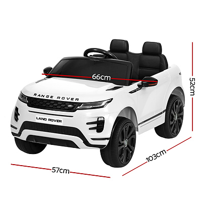 Kids Ride On Car Licensed Land Rover 12V Electric Car Toys Battery Remote White - Brand New - Free Shipping