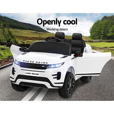 Kids Ride On Car Licensed Land Rover 12V Electric Car Toys Battery Remote White - Brand New - Free Shipping