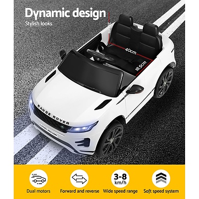 Kids Ride On Car Licensed Land Rover 12V Electric Car Toys Battery Remote White - Brand New - Free Shipping