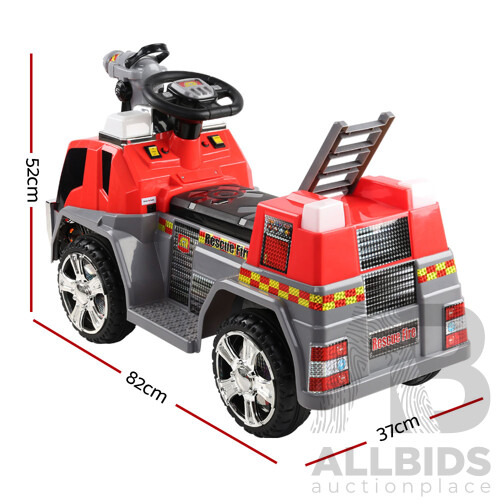 Fire Truck Electric Toy Car - Red & Grey - Free Shipping