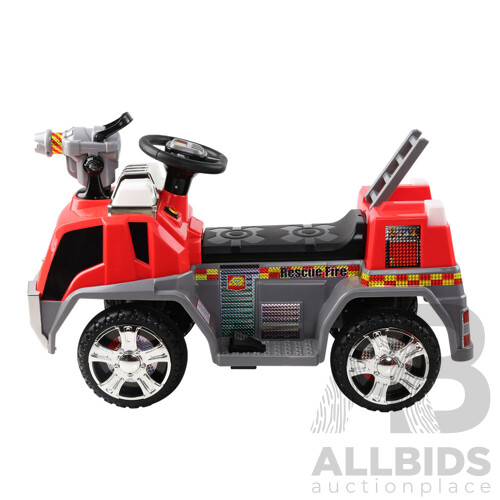 Fire Truck Electric Toy Car - Red & Grey - Free Shipping