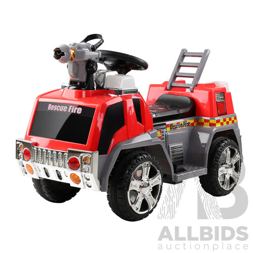 Fire Truck Electric Toy Car - Red & Grey - Free Shipping