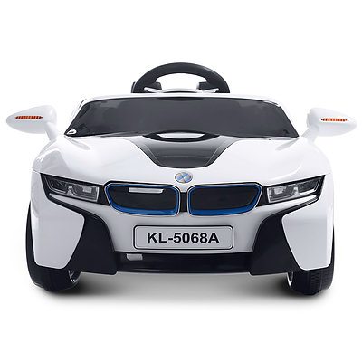BMW i8 Style Electric Toy Car - White - Free Shipping