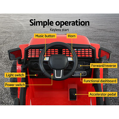 Kids Ride On Car Electric 12V Car Toys Jeep Battery Remote Control Red - Brand New - Free Shipping