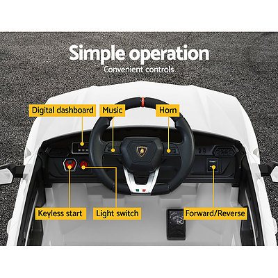 12V Electric Kids Ride On Toy Car Licensed Lamborghini URUS Remote Control White - Brand New - Free Shipping
