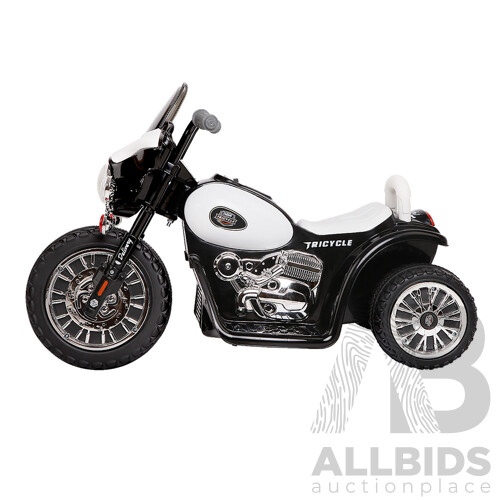 Kids Ride On Motorbike Motorcycle Toys Black White - Brand New - Free Shipping