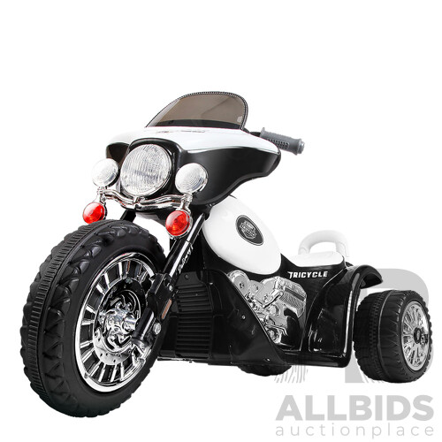Kids Ride On Motorbike Motorcycle Toys Black White - Brand New - Free Shipping