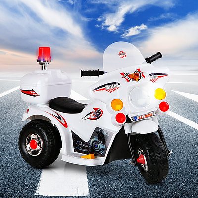 Kids Ride On Motorbike Motorcycle Car Toys White - Brand New - Free Shipping