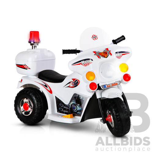 Kids Ride On Motorbike Motorcycle Car Toys White - Brand New - Free Shipping