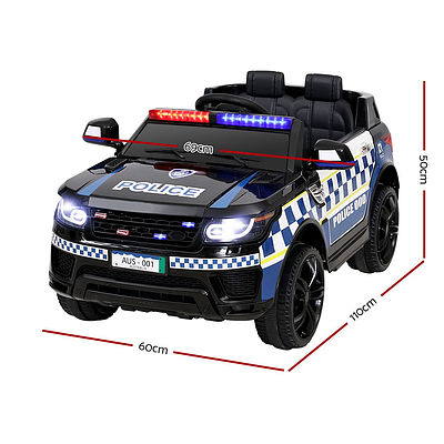 Kids Ride On Car Inspired Patrol Police Electric Powered Toy Cars Black - Brand New - Free Shipping