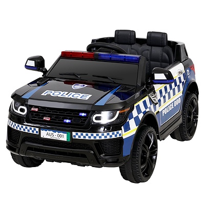 Kids Ride On Car Inspired Patrol Police Electric Powered Toy Cars Black - Brand New - Free Shipping