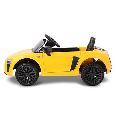 Kid's Electric Ride on Car Licensed Audi R8 - Yellow - Free Shipping