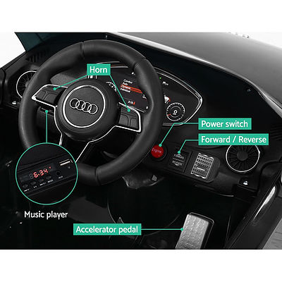 Audi Licensed Kids Ride On Cars Electric Car Children Toy Cars Battery Black - Brand New - Free Shipping