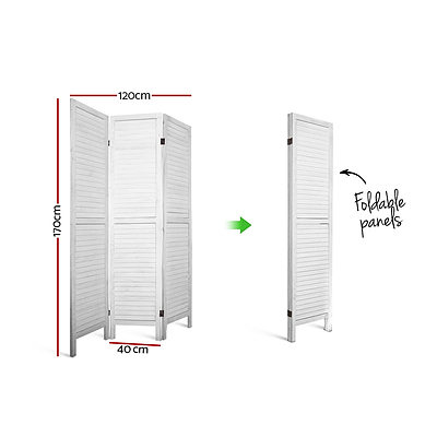 Room Divider Privacy Screen Foldable Partition Stand 3 Panel White - Brand New - Free Shipping
