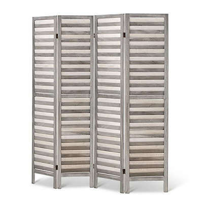4 Panel Foldable Wooden Room Divider - Grey - Brand New - Free Shipping