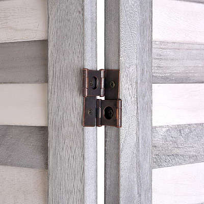 6 Panel Room Divider Privacy Screen Foldable Wood Stand Grey - Brand New - Free Shipping