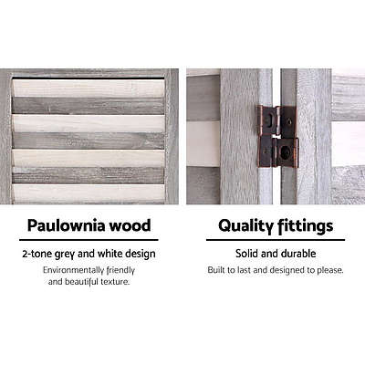 8 Panel Room Divider Screen Privacy Wood Dividers Timber Stand Grey - Brand New - Free Shipping