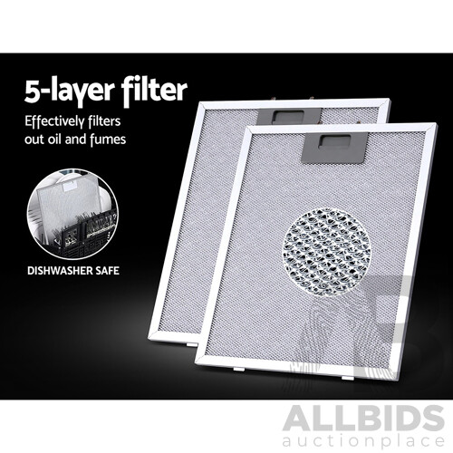 Pyramid Range Hood Rangehood 600mm 60cm Kitchen Canopy Black - Brand New - Free Shipping