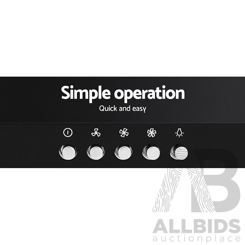 Pyramid Range Hood Rangehood 600mm 60cm Kitchen Canopy Black - Brand New - Free Shipping