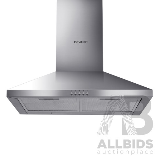 Range Hood 60cm 600mm Kitchen Canopy Stainless Steel Rangehood Wall Mount - Brand New - Free Shipping