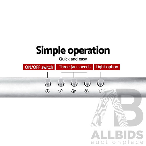 Fixed Range Hood Rangehood Stainless Steel Kitchen Canopy 90cm 900mm - Brand New - Free Shipping