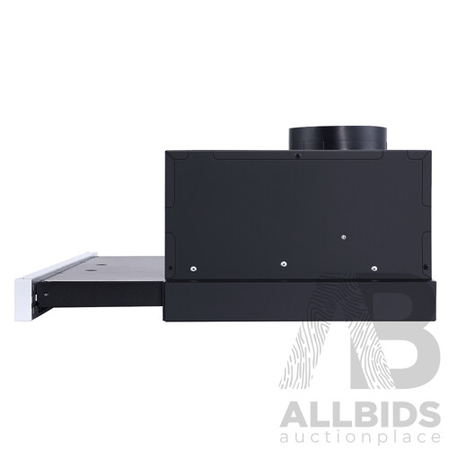Rangehood Range Hood Stainless Steel Slide Out Kitchen Canopy 60cm 600mm Black - Brand New - Free Shipping