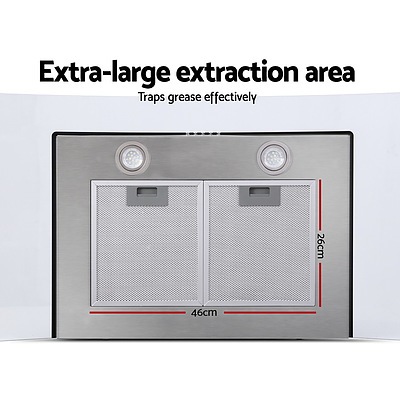 Range Hood 900mm Rangehood Kitchen Stainless Glass Canopy 90cm - Brand New - Free Shipping