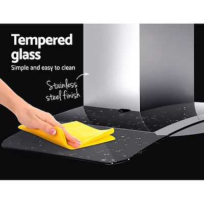 Range Hood 900mm Rangehood Kitchen Stainless Glass Canopy 90cm - Brand New - Free Shipping