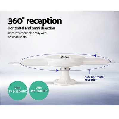 Outdoor Caravan TV Antenna Omni Directional Aerial Booster 360 Degree