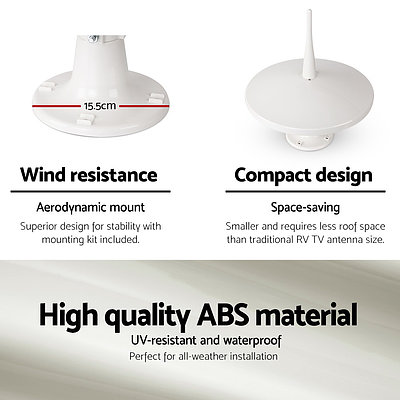 Outdoor Caravan TV Antenna Omni Directional Aerial Booster 720 Degree - Brand New - Free Shipping
