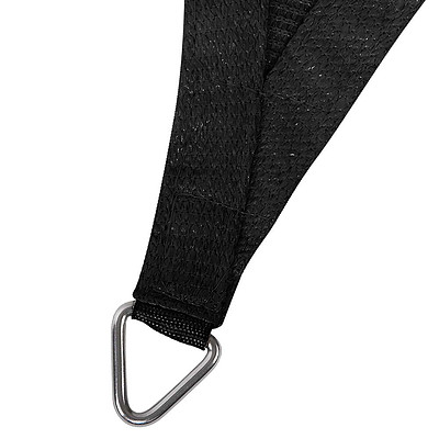 Heavy Duty 280GSM Shade Sail Canopy 3 x 3 x 3 M Black - Free Shipping