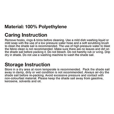 Heavy Duty 280GSM Shade Sail Canopy 3 x 3 x 3 M Black - Free Shipping