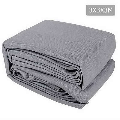 Heavy Duty 280GSM Shade Sail Canopy 3 x 3 x 3 M Grey - Brand New - Free Shipping