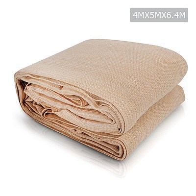 Heavy Duty 280GSM Shade Sail Canopy 4 x 5 x 6.4 M Sand - Free Shipping