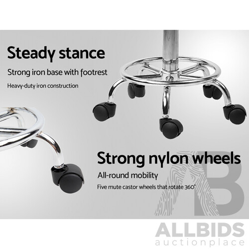 PU Leather Swivel Saddle Salon Chair - Black - Brand New - Free Shipping