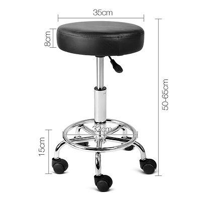PU Leather Swivel Salon Stool - Black - Brand New - Free Shipping