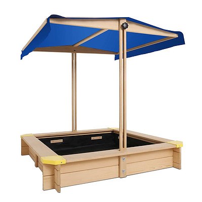 Wooden Outdoor Sand Box Set Sand Pit- Natural Wood - Brand New - Free Shipping